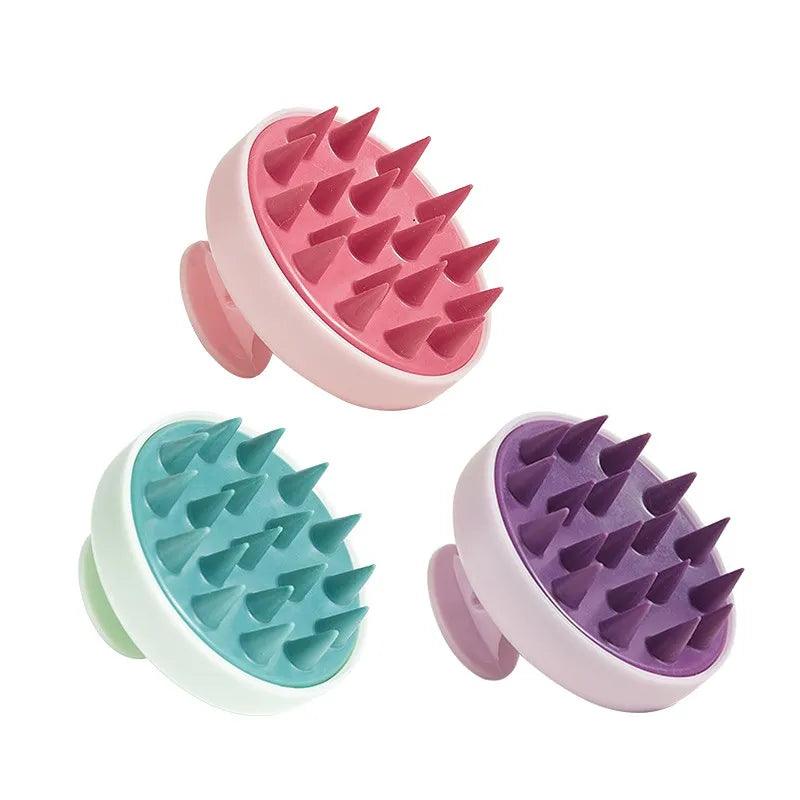 Silicone Scalp Massager and Hair Washing Brush for Deep Cleansing and Relaxing Massage  ourlum.com   