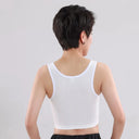 Chest Breast Binder Trans Crop Top Bandage Zipper Bra Tank