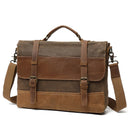 Ruil Retro Crazy Horse Leather Men's Laptop Briefcase Bag