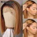 HD Glueless Straight Bob Lace Front Wig 100% Remy Hair