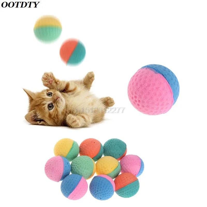 Pet Toy Latex Balls: Vibrant Chew for Dogs Cats - Interactive Fun & Attractive Design  ourlum.com   