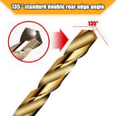 High Speed Steel Twist Drill Bits Set with Titanium Coating