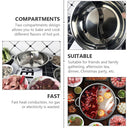 Stainless Steel Divided Hot Pot Cooker for Induction Stoves