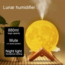 Moon Air Diffuser 880ML Aroma Spreader Ultrasonic Portable Air Humidifier USB Air Shooter Full Moon Light Night Home Decor  ourlum.com   