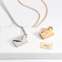 Custom Engraved Love Letter Pendant Necklace Gift for Her