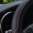 1pcs Artificial Leather Three-Dimensional Embossed Car Steering Wheel Cover 14.5-15 Inches