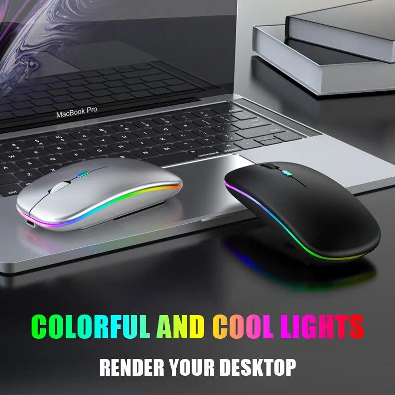 Bluetooth Wireless RGB Gaming Mouse: Enhanced Connectivity for Laptop PC Mac  ourlum.com   