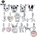 Cute Dog Charm Bead Pendant for Women DIY Bracelet Jewelry