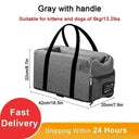 Portable Pet Car Seat Protector & Bed for Small Dogs & Cats  ourlum.com grey with handle 42x20x22cm United State