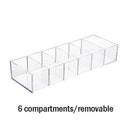 Acrylic Cosmetics Makeup Jewelry Organizer Box: Stylish Desktop Storage  ourlum.com 6 grid  