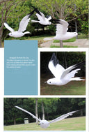 1pc Simulated Feather Seagulls Bird Figurines for Home Decor