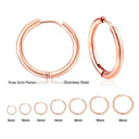 Stainless Steel Round Circle Hoop Earrings Set for Men Women