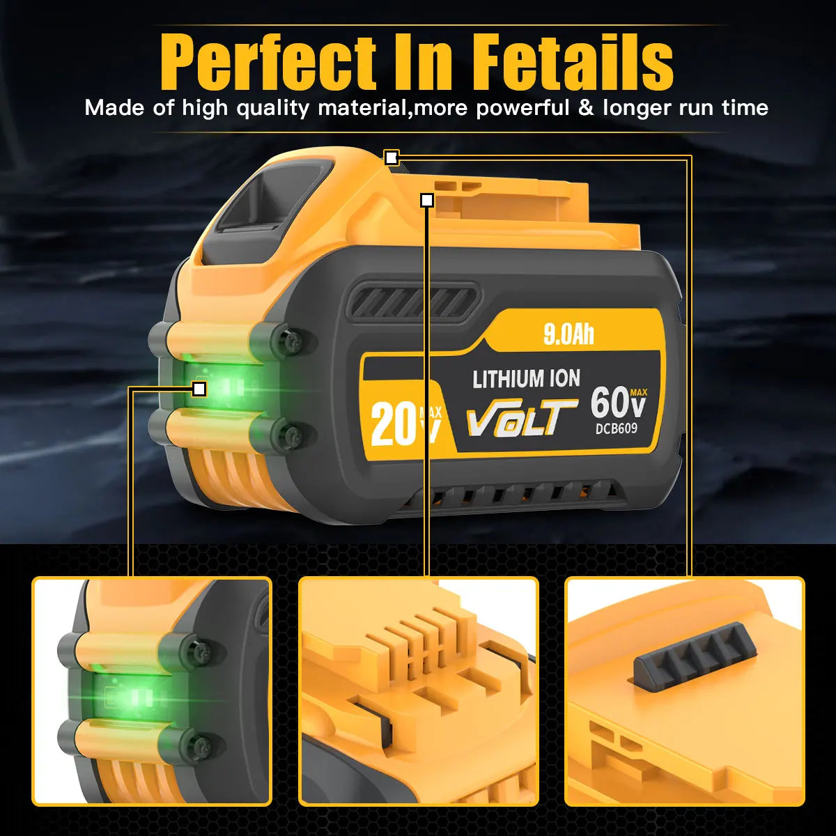 20V/60V DEWALT Screwdriver Battery - High-Capacity, Dual-Voltage Power Tool Solution