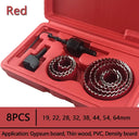 Woodworking Hole Saw Set Drill Bit Kit: Precision Tool for Various Boards & Metal  ourlum.com Red 8PCS 19-64mm  