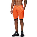 Men's 2 in 1 Running Shorts Gym Workout Quick Dry Sportswear