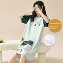 Cotton Korean Summer Pajamas Stylish Integrated Dress Wear