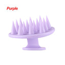 Silicone shampoo scalp hair massager shampoo massage comb bath massage brush scalp massager hair shower brush comb care tool  ourlum.com purple  