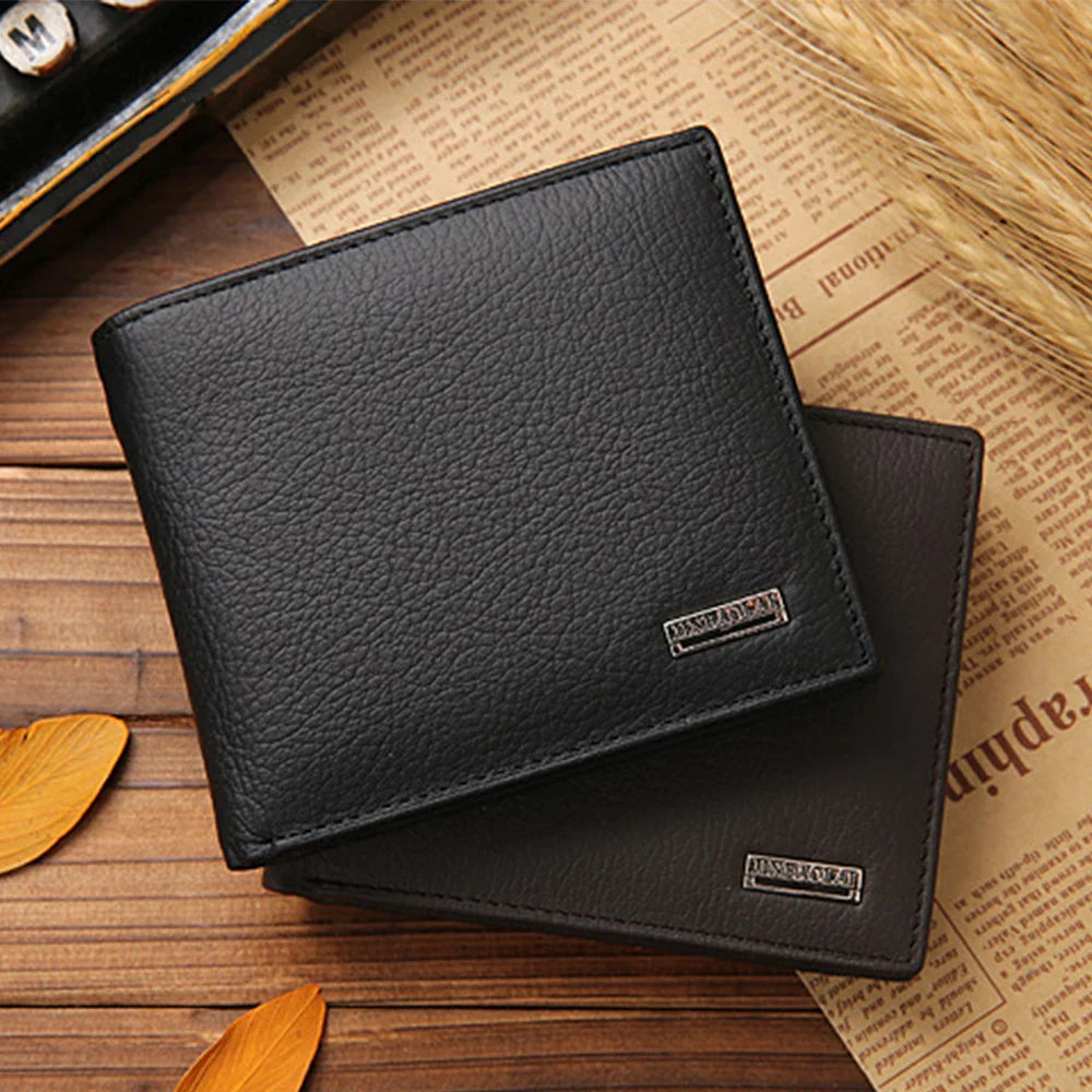 Genuine Leather Men's Wallet: Stylish Coin Card Holder Purse  ourlum.com   