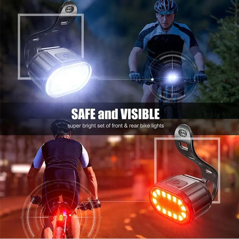 LED Bike Lights Set: USB Rechargeable Waterproof Trail Visibility  ourlum.com   