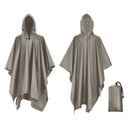 3-in-1 Waterproof Rain Poncho Lightweight Hooded Coat