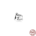 Pet Paw & Bone Charm Sterling Silver Bead for Pandora Jewelry