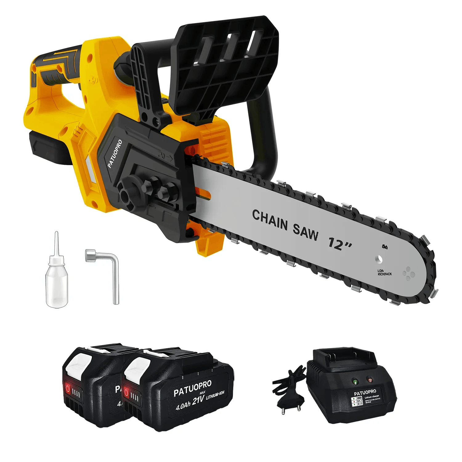 12Inch Cordless Brushless Chainsaw Battery Power Chain saw Electric Saw for Woodworking fit Makita 18v Battery  ourlum.com   