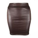 Faux Leather Pencil Skirt for Chic Elegance in Women