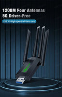 1200Mbps WiFi USB Adapter Dual Band 2.4G 5GHz Dongle