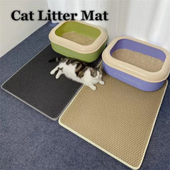 Waterproof Double Layer Cat Litter Mat: Clean, Non-slip, Washable Bed Mats