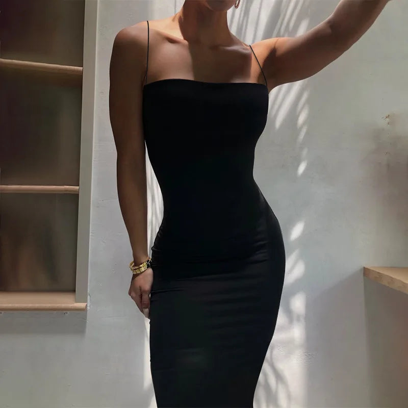 Black Sexy Backless Dress: Chic Summer Partywear for Women