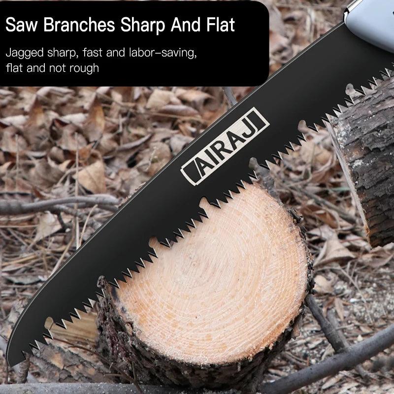 AIRAJ Portable Steel Folding Saw for Woodworking, Camping, and Gardening  ourlum.com   