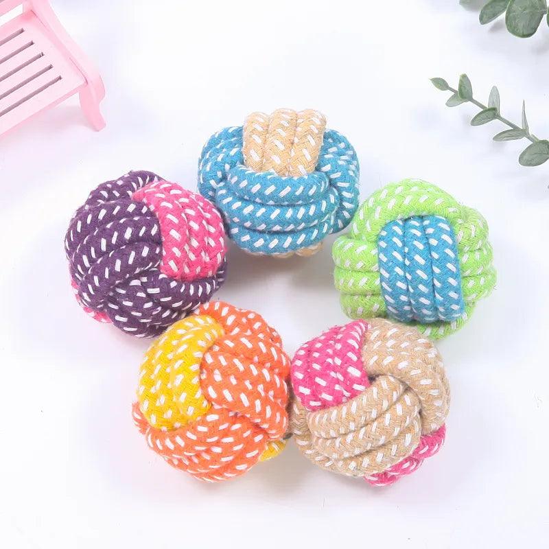 Cotton Rope Dog Toy: Colorful Teething Chew for Small Medium Dogs  ourlum.com   