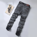 Spring Autumn 2022 Men's Smart Jeans Business Fashion Straight Regular Blue Stretch Denim Trousers Classic Men Plus Size 28-40