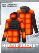 21 Areas Heated Jacket Winter USB Electric Heating Coat