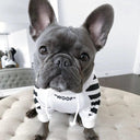 Pet Dog Clothes for French Bulldog Adidog Stripe Hoodie