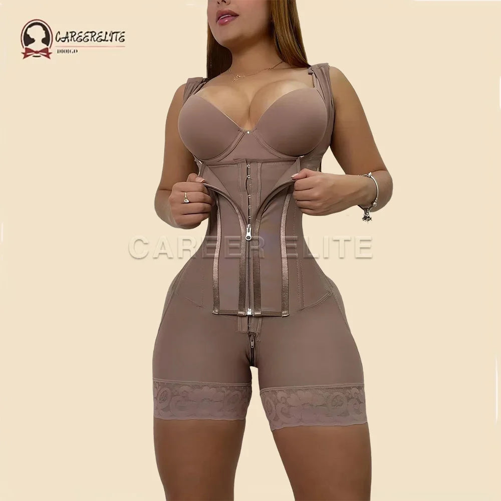 Ultimate Double Compression Bodysuit for Women - Flat Stomach Shapewear Corset