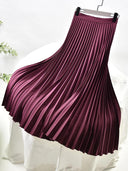 Luxury Pleated Skirt for Women: Sophisticated High Waist Fashion