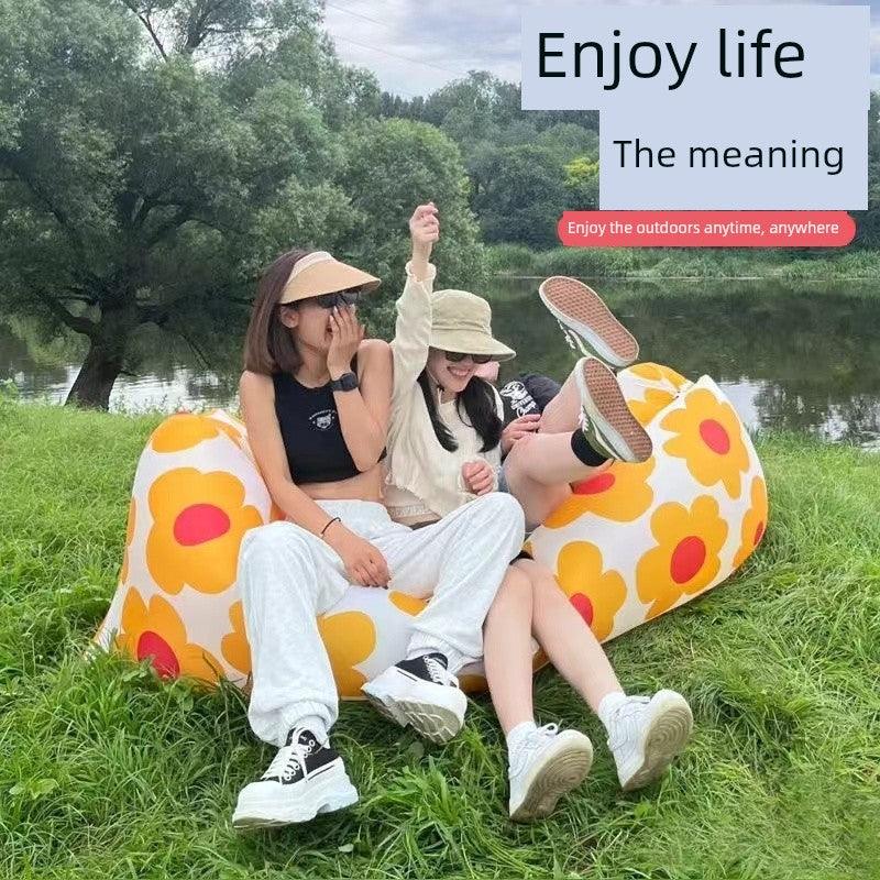 Outdoor Mattress Picnic Camping Carrying Inflatable Sofa