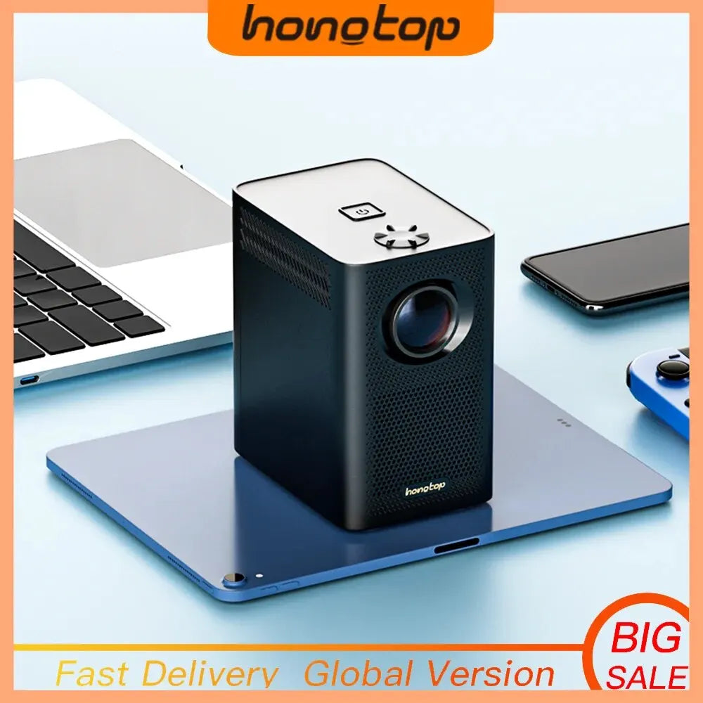 HONGTOP S30MAX 4K Portable Android WiFi Projector with Bluetooth - Mini Outdoor Smart Projector 9500L