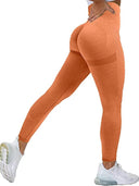 Ultimate Confidence Seamless High Waist Push-Up Gym Leggings  ourlum.com orang S 