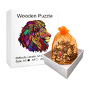 Wooden Lion Puzzle: Family Interactive 3D DIY Crafts Game Gift  ourlum.com   