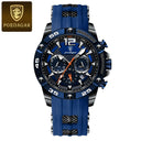 POEDAGAR Chronograph Watch Military Quartz Timepiece for Men