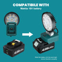 For Makita BL1830 18V Battery Work Light LED Flashlight