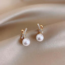 Heart Pearl Earrings Elegant Feminine Jewelry Chic Look