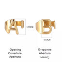 Fashion Stainless Steel Letter Initial Ring For Couples