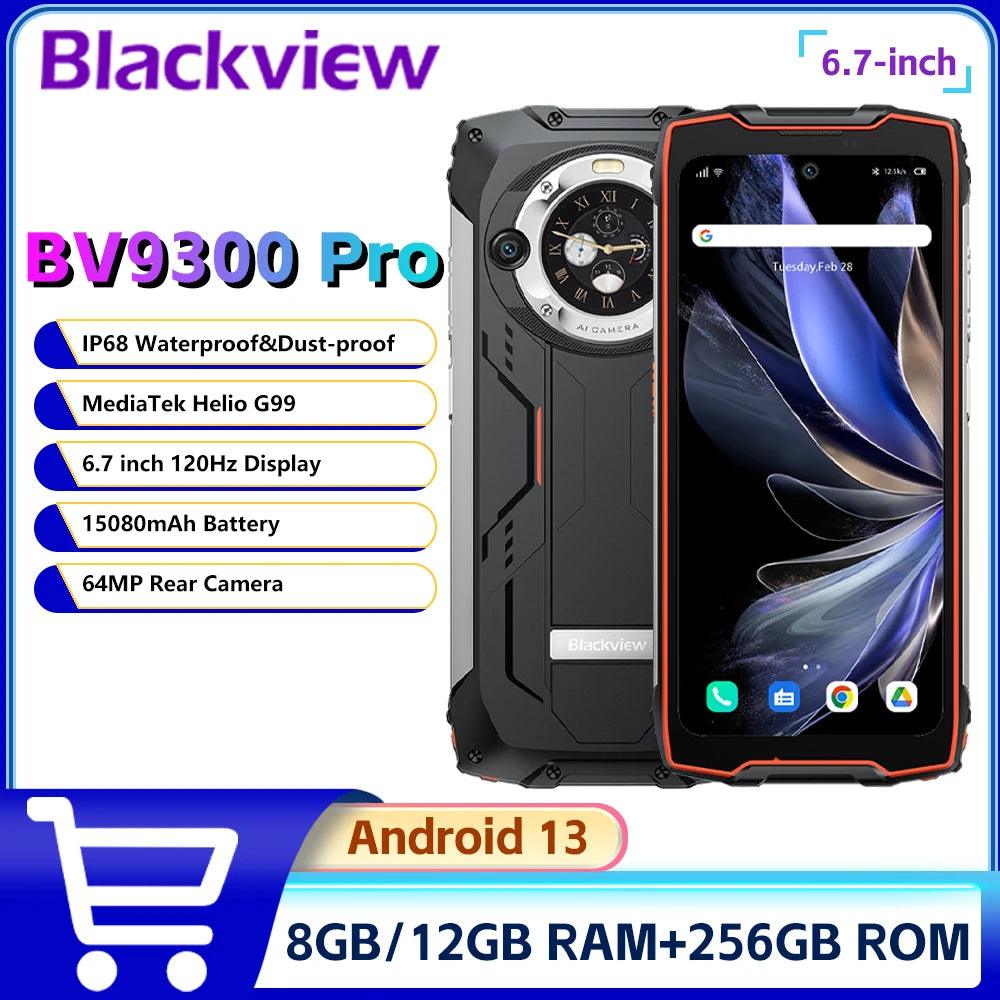 Blackview BV9300 PRO Rugged Smartphone with 15080mAh Battery, Helio G99 Processor, and 64MP Camera