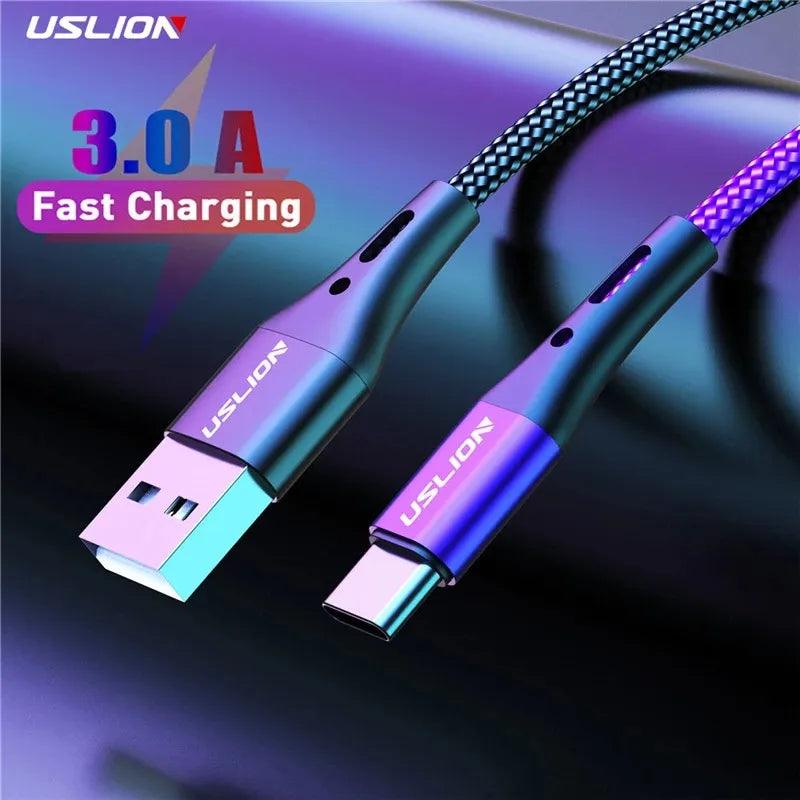 Rapid Charger USB C Cable for Samsung, Xiaomi & More - 3A Fast Charging Type-C Cable  ourlum.com   