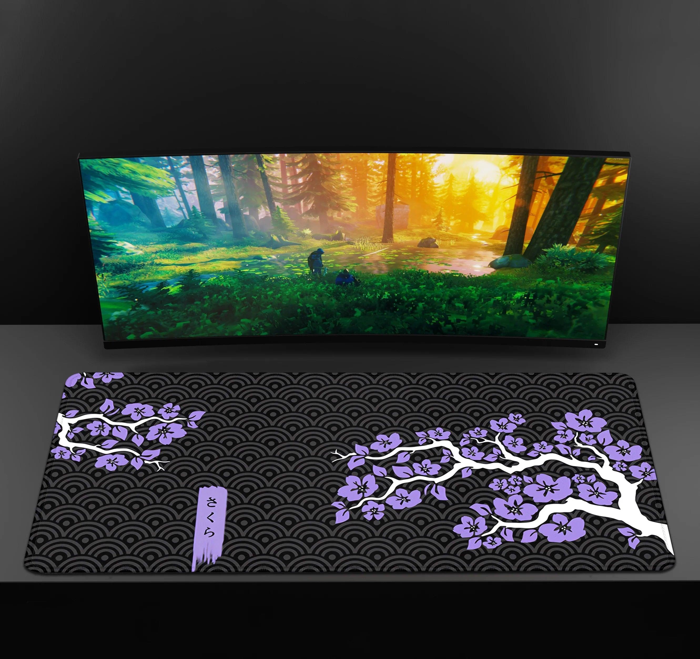 Sakura Gamer Mouse Pad: XXL Desk Mat for Precision Control & Stability  ourlum.com FC-0011 40x90cm 