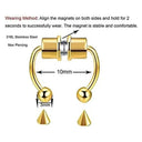 1pc Magnetic False Nose Rings Stainless Steel Septum Jewelry