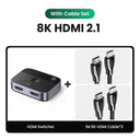 HDMI Splitter Switch: Ultimate 8K Resolution Hub for TV Xbox PS5  ourlum.com With 2pcs HDMI-Cable israel 